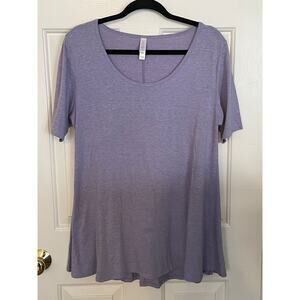 Lularoe Womens Short Sleeve Scoop Neck Top Size Medium Purple Simply Comfortable